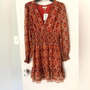 Max Studio M floral long sleeve dress